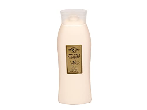 Champú de leche de cabra y manzanilla de 400 ml para eczema psoriasis, piel seca, dermatitis rosácea, fabricado en el Reino Unido por Elegance Natural Skin Care