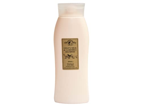 Champú de leche de cabra y manzanilla de 400 ml para eczema psoriasis, piel seca, dermatitis rosácea, fabricado en el Reino Unido por Elegance Natural Skin Care