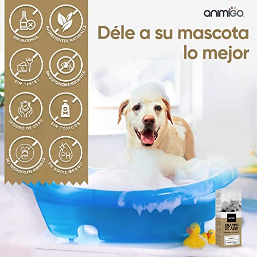 Champú para Perros y Gatos con Piel Sensible, 500 ml - Gel de Baño Hipoalergénico Hidratante con Jabón pH Neutro de Aceite de Lavanda y Coco, Higiene y Limpieza Profunda Quita Olores