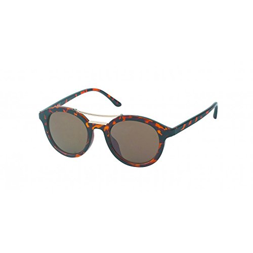 Chic-Net Gafas de sol gafas redondas metálicas bordes decorativos vintage John Lennon Estilo 400UV naranja