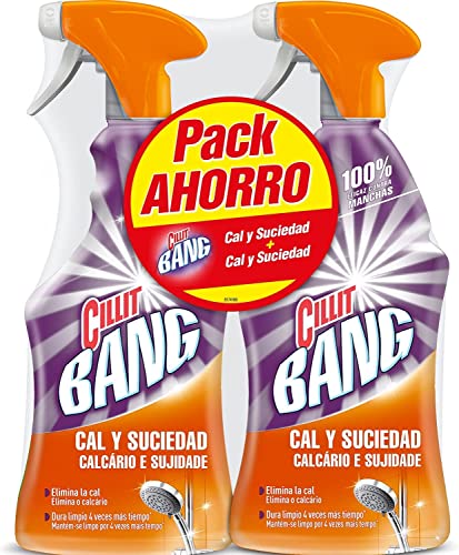 CILLIT Bang - Spray Limpiador Cal y Suciedad, para Baños - Pack 2 x 750 ml