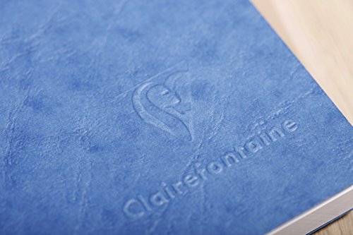 Clairefontaine 73316C Collection Age Bag Un Carnet Agrafé Tabac - A5 14,8x21 cm - 96 Pages Lignées - Papier Blanc 90 g - Couverture Carte Lustrée Grain Cuir