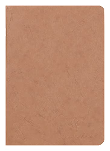 Clairefontaine 73316C Collection Age Bag Un Carnet Agrafé Tabac - A5 14,8x21 cm - 96 Pages Lignées - Papier Blanc 90 g - Couverture Carte Lustrée Grain Cuir