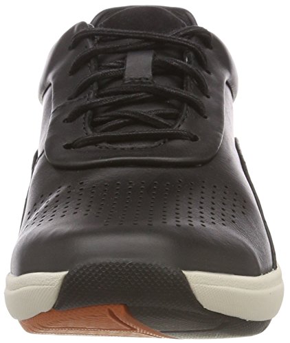 Clarks Un Cruise Lace, Zapatos de Cordones Derby Mujer, Negro (Black Leather), 38 EU