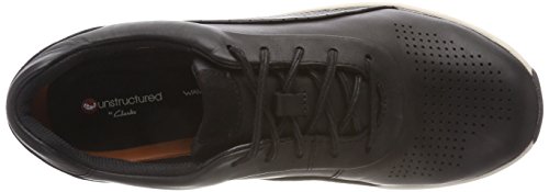 Clarks Un Cruise Lace, Zapatos de Cordones Derby Mujer, Negro (Black Leather), 38 EU