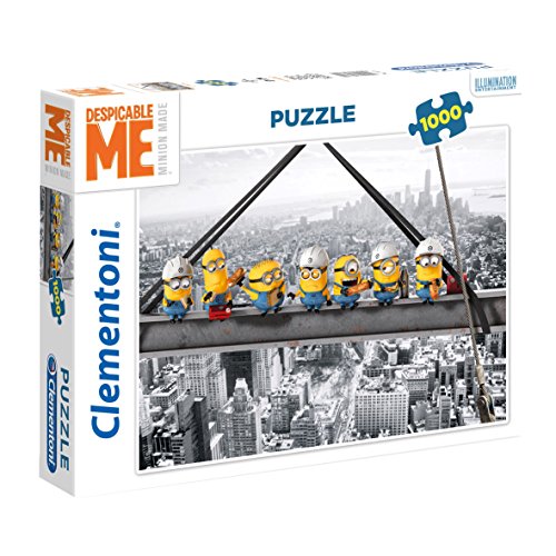 Clementoni- 0 Despicable Me/Minions Los Pingüinos De Madagascar Puzzle 1000 Piezas, New York, Color Cranberry (39370)