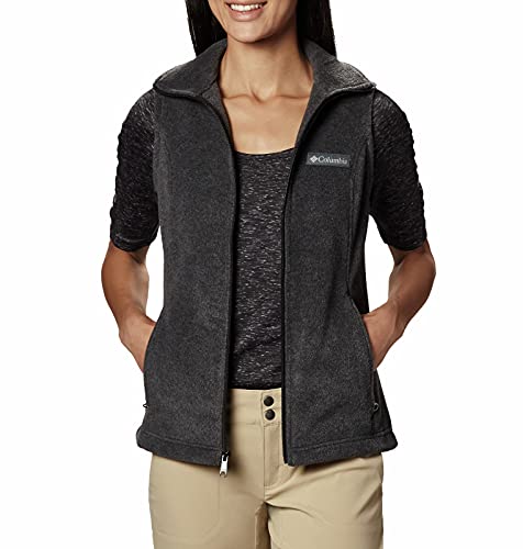 Columbia Chaleco femenino Benton Springs de Petite - Petite Outerwear, -charcoal heather, PXS