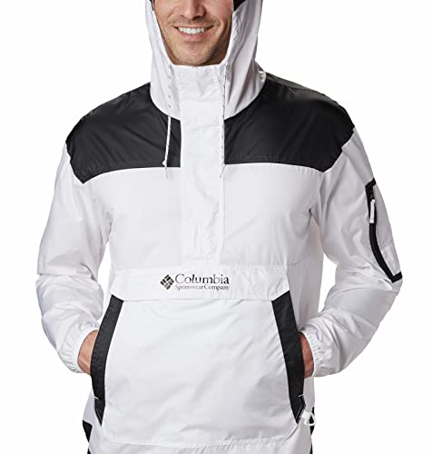 Columbia KM2005 Coupe-vent Homme Blanc/Noir FR : L (Taille Fabricant : L)