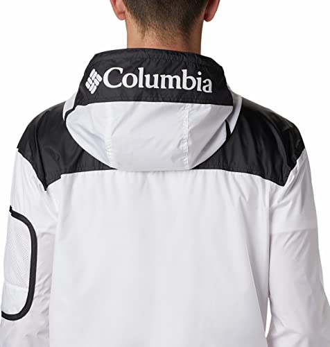 Columbia KM2005 Coupe-vent Homme Blanc/Noir FR : L (Taille Fabricant : L)