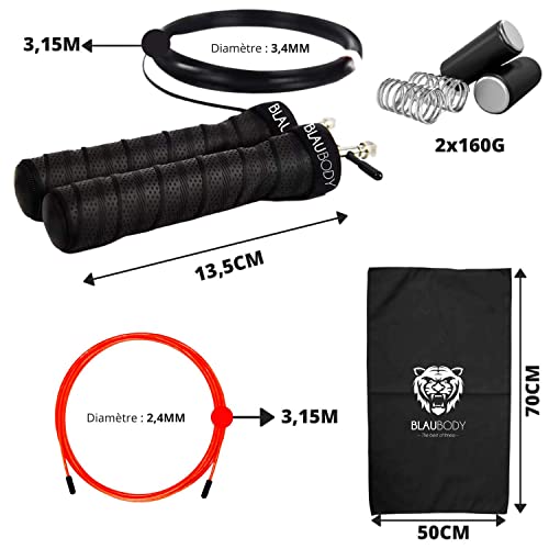 Comba Crossfit Hombre Y Mujer - Comba Velocidad Profesional - Cuerda Para Saltar Boxeo , Fitness, Gimnasio - Speed Rope For Crossfit Alta Velocidad Rapida - Cuerda Boxeo Con Accesorios Ofrecidos