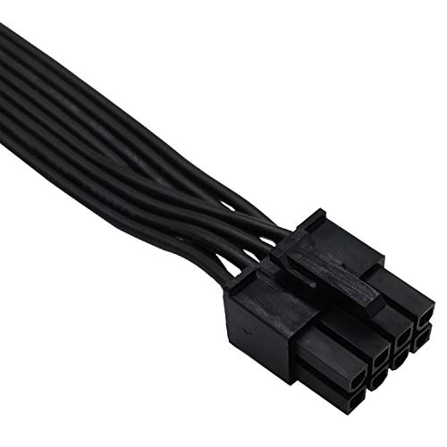 COMeap CPU 8 Pines Macho a CPU 8 Pines (4 + 4 Desmontables) Macho EPS-12V Cable Adaptador de alimentación de Placa Base para Fuente de alimentación Modular Corsair de 25 Pulgadas (63 cm)