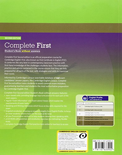 Complete First Student's Book without Answers with CD-ROM Second Edition