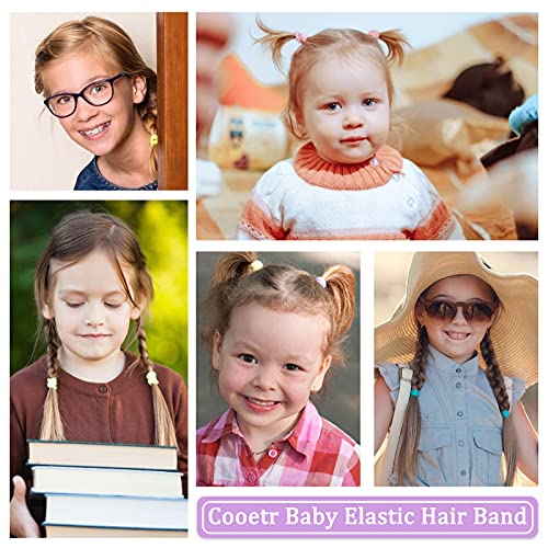 Cooetr 150 Piezas Gomas de Pelo Bebe Niña, Mini Banda de Pelo Elástica, Lazos Para el Cabello del Bebé Multicolor Elásticas Suave Duradero Pequeñas Coleteros de Tela para Ponytail Accesorios