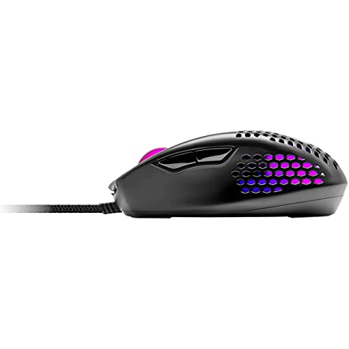 Cooler Master MM720 RGB-LED Ratón Gaming con Cable Sujeción Garra, Carcasa ligera 49 g, Sensor Óptico 16000 DPI, Conmutadores 70 Millones Clic, Pies PTFE Suave Desplazamiento, Negro Mate