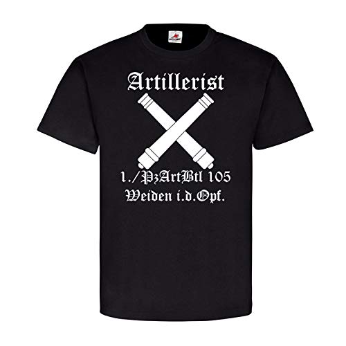 Copytec Artillerist 1 PzArtBtl 105 - Callón de abeto de sauce para el ejército alemán Negro XXXL