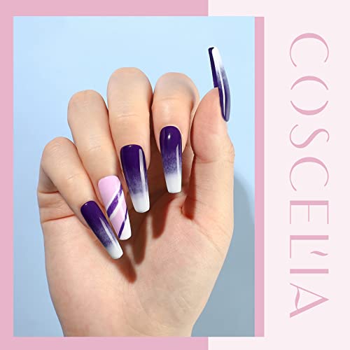 COSCELIA Kit Uñas Semipermanentes Con Lampara, Kit Unas De Gel de 6 Colores con Capa Superior y Base, Decoraciones de Uñas con Accesorios Para Manicura, Set De Manicura Y Pedicura