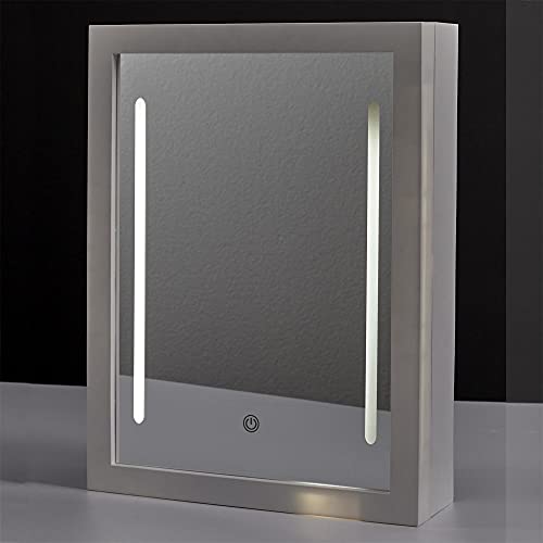 Cosmetic Club SC29373 SC29373-Espejo LED para Armario (Accesorio cosmético), Blanco, 30.00 x 9.30 x 40.20 cm