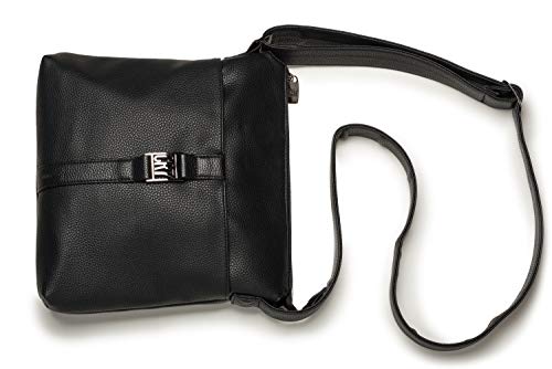 CR7 - Johannesburg Black Cross Body Bag - Bolso para Hombre tipo Bandolera - Estilo Clásico - Color Negro - Fabricado en Piel Sintética Granulada - Bolsillo Interior - Logo de CR7 Grabado