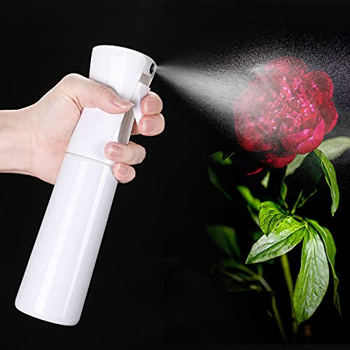 Creamify Pulverizador Agua Peluqueria-300ml Frascos de Spray,Botella Spray Niebla Fina，Niebla Pulverizador Continuo Pulverizador ,para Plantas, Solución de Limpieza,Cabello(Blanco)