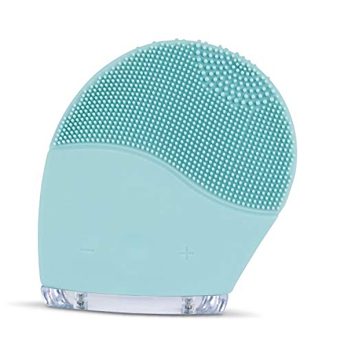 CREATE IKOHS Limpiador facial FACE WAVE - Cepillo Facial de Silicona, Rejuvenece la Piel, Masajeador, para todo tipo de pieles, Tecnología Vibración Sónica (Azul)