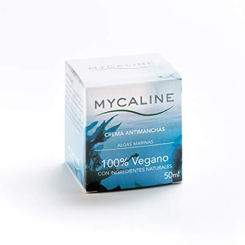 Crema Antimanchas MYCALINE 100% VEGANO con Ingredientes Naturales a base de ALGAS MARINAS. 50ml. Cosmetica Natural Fabricado en España