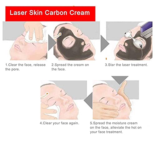 Crema Blanqueadora, Gel Carbon Activo para Laser, Anti Manchas Cara, Anti Manchas Piel Gel de Crema de Carbono Seguro para la Piel Rejuvenecimiento de la Piel Blanqueamiento Piel Limpieza Profunda