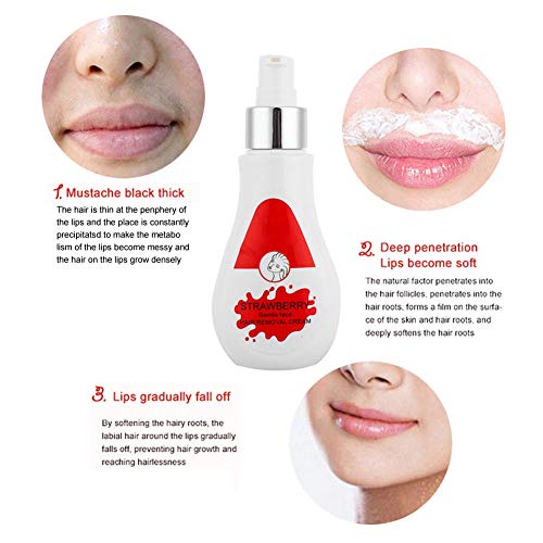 Crema de depilación facial, Crema de depilación, Crema depilatoria Depilación Cepillo Bigote Crema depilatoria Herramienta Herramienta de depilación sin estimulación