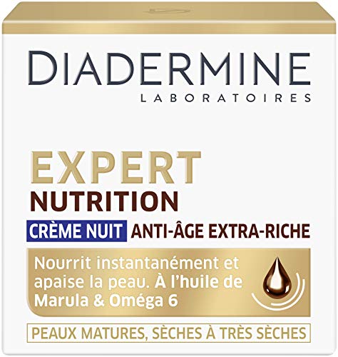 Crema de noche Diadermine Expert Nutrición 3D, 50 ml. Pack de 2 unidades