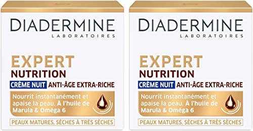Crema de noche Diadermine Expert Nutrición 3D, 50 ml. Pack de 2 unidades