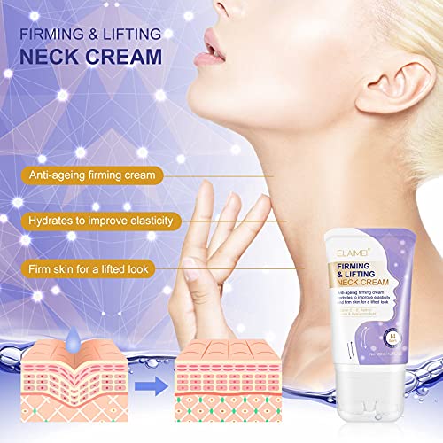 Crema Facial Cuello Escote, Crema Reafirmante para El Cuello, Crema Antiarrugas Hidratante y Antienvejecimiento, Ayuda Contra la Barbilla Doble y Arrugas Del Cuello (120 g)