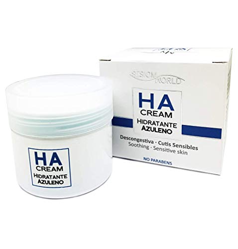 Crema facial HA Hidratante al Azuleno SPF10 descongestiva para cutis sensible 60ml. sesioMWorld®