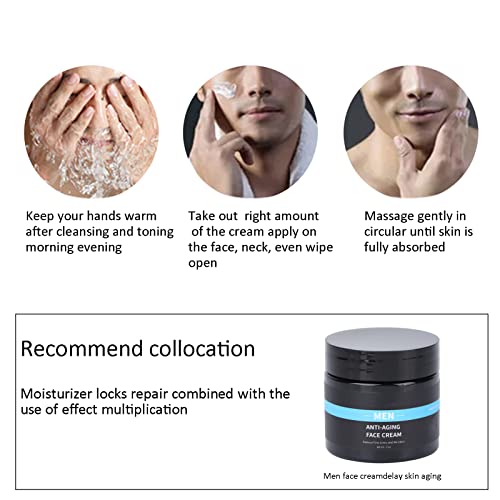 Crema Para Hombres De 60 Ml, Humectante Facial, Cuidado Facial, Control De Aceite, Loción Antiarrugas Para Piel Envejecida, Humectante Facial Para Hidratar Y Suavizar La Piel Extra Seca