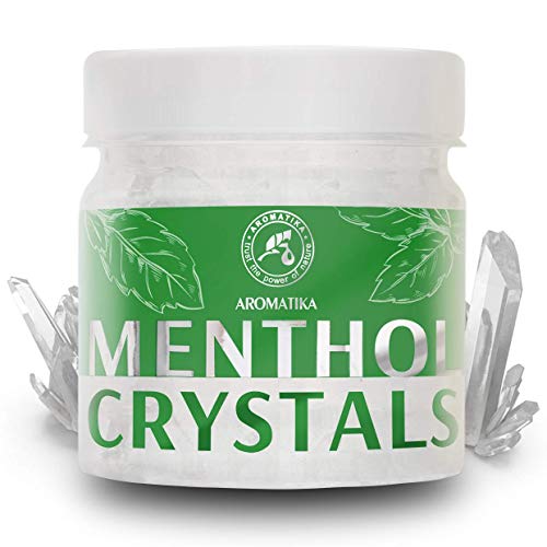 Cristales de Mentol 100g para Saunas - Naturales - Calmantes & Refrescantes - Aromaterapia - Cuidado de Piel - Cabello - Cuerpo - Aroma Menta - Inhalaciones de Menta - Baños de Vapor