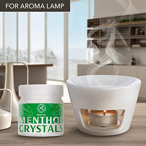 Cristales de Mentol 100g para Saunas - Naturales - Calmantes & Refrescantes - Aromaterapia - Cuidado de Piel - Cabello - Cuerpo - Aroma Menta - Inhalaciones de Menta - Baños de Vapor