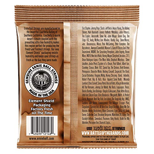 Cuerdas de guitarra acústica de fósforo bronce Ernie Ball Earthwood Light - Indicador 11-52