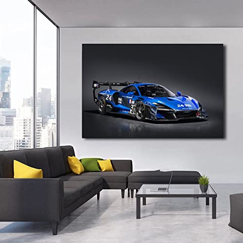 CXArtprint Póster PictureRace Car McLaren Tuning Senna GTR LM 825-7 Jacadi Car Wall Decor Art Posters and Prints Living Room Decor 70x90cm sin Marco