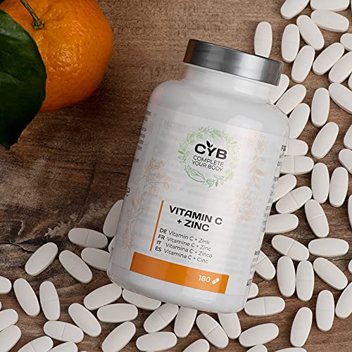 CYB Complete Your Body - Vitamina C + cinc, 180 pastillas