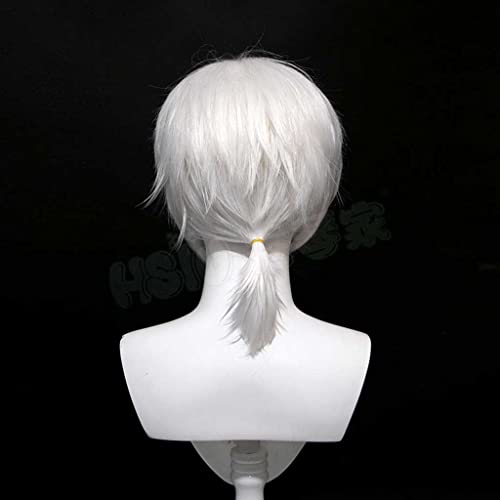 Dagua Peluca Cosplay Anime，Peluca To Your Eternity Fushi，Short White Peluca Cosplay,con Red de Peluca Gratis,Halloween Hair,para Cosplay de Fiesta ​diari