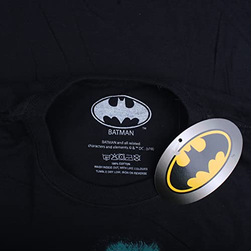 DC Comics Batman Dark Camiseta, Negro (Black Blk), Large para Hombre