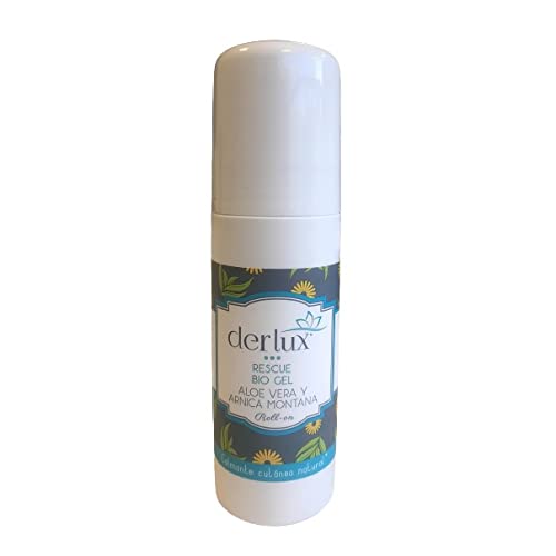 DERLUX - Rescue Bio-Gel Arnica & Aloe Vera. Dosificador mediante Roll-on anti dolor de 60 ml.