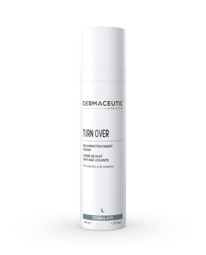 Dermaceutic Turnover - Crema rejuvenecedora nocturna - Crema antienvejecimiento con ácido glicólico - Crema facial exfoliante, regeneradora y antiarrugas - 40 ml