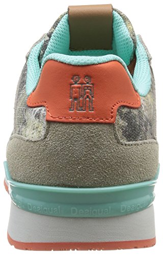 Desigual ABEL - Zapatillas de Deporte de Otras Pieles para Hombre Verde Vert (6010 Dusty Olive) 41