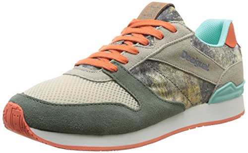 Desigual ABEL - Zapatillas de Deporte de Otras Pieles para Hombre Verde Vert (6010 Dusty Olive) 41