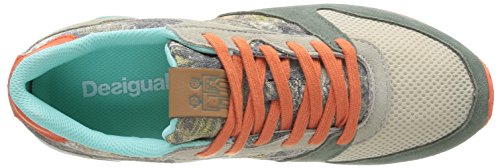 Desigual ABEL - Zapatillas de Deporte de Otras Pieles para Hombre Verde Vert (6010 Dusty Olive) 41