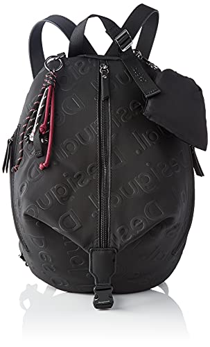 Desigual Back_Galia Viana Mini, Mochila para Mujer, Negro, Einheitsgröße