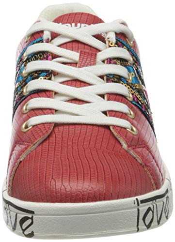 Desigual Shoes Cosmic Exotic Indian, Zapatillas Mujer, Rojo Roja 3061, 41 EU