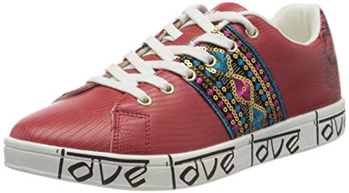 Desigual Shoes Cosmic Exotic Indian, Zapatillas Mujer, Rojo Roja 3061, 41 EU