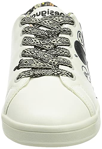 Desigual Shoes_Cosmic_Mickey Glit, Zapatillas Mujer, Blanco, 39 EU