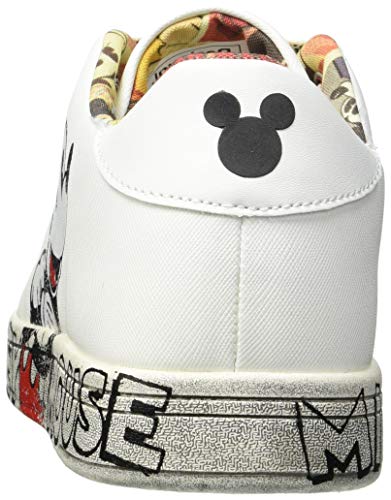 Desigual Shoes_Cosmic_Mickey, Sneakers Woman. Mujer, Blanco, 39 EU