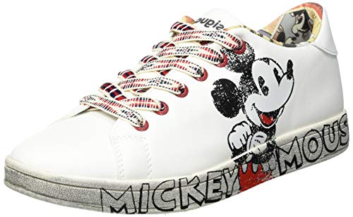 Desigual Shoes_Cosmic_Mickey, Sneakers Woman. Mujer, Blanco, 39 EU